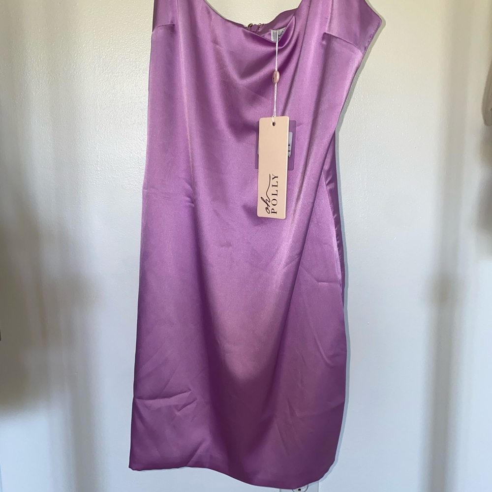 OH POLLY brand new lilac satin mini dress